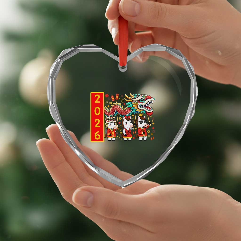 Cute Horse Dragon Dance Heart Crystal Glass Ornament Lunar New Year - Wonder Print Shop