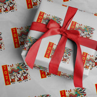 Cute Horse Dragon Dance Wrapping Paper Roll Lunar New Year - Wonder Print Shop