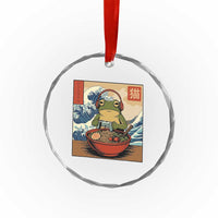 Cute Kawaii Gamer Frog Ramen Crystal Glass Ornament Retro Japanese Funny Cat Gaming - Wonder Print Shop