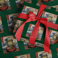 Cute Kawaii Gamer Frog Ramen Wrapping Paper Roll Retro Japanese Funny Cat Gaming - Wonder Print Shop