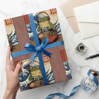 Cute Kawaii Gamer Frog Ramen Wrapping Paper Roll Retro Japanese Funny Cat Gaming - Wonder Print Shop