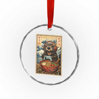 Cute Kawaii Gamer Groundhog Crystal Glass Ornament Funny Japanese Ramen Anime Otaku Fan Gift - Wonder Print Shop