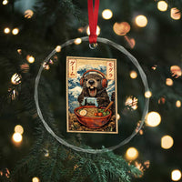 Cute Kawaii Gamer Groundhog Crystal Glass Ornament Funny Japanese Ramen Anime Otaku Fan Gift - Wonder Print Shop
