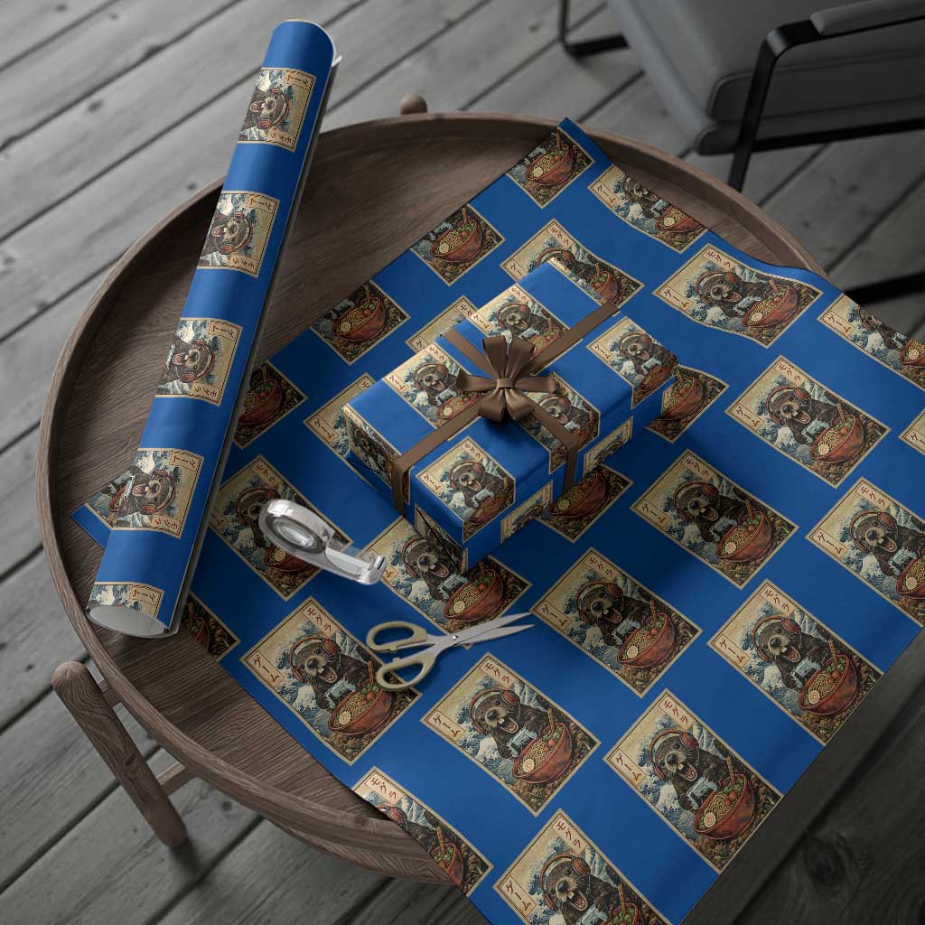 Cute Kawaii Gamer Groundhog Wrapping Paper Roll Funny Japanese Ramen Anime Otaku Fan Gift - Wonder Print Shop