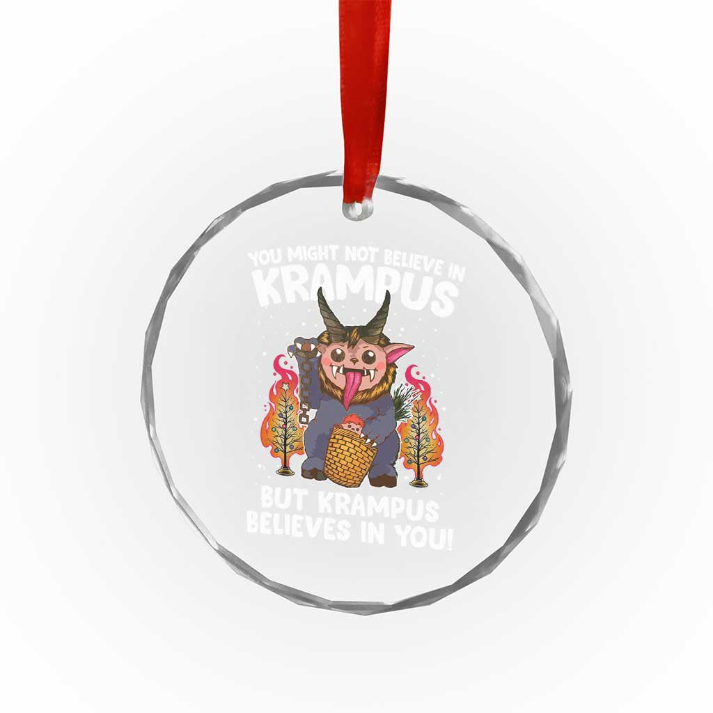 Cute Krampus Crystal Glass Ornament Believes In You Germanic Christmas Demon Horror TS09