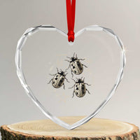 Cute Ladybug Y2k Grunge 2000s Alt 90s Vintage Star Dots Teen Heart Crystal Glass Ornament