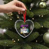 Cute Mardi Gras Cat Heart Crystal Glass Ornament The Life Of The Showgirl
