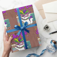 Cute Mardi Gras Cat Wrapping Paper Roll The Life Of The Showgirl