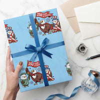 Cute Patriotic Eagle 250 Years Of Freedom Wrapping Paper Roll American Pride Gift