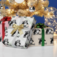 Cute Penguin Playing Ice Hockey Wrapping Paper Roll Funny Sports Lover Gift - Wonder Print Shop