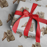 Cute Persian Cat High Five Wrapping Paper Roll Cat Lover