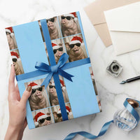 Cute Pig Christmas Selfie Wrapping Paper Roll Funny Holiday Photobooth Gift - Wonder Print Shop