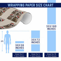 Cute Pig Christmas Selfie Wrapping Paper Roll Funny Holiday Photobooth Gift - Wonder Print Shop