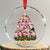 Cute Pink Pigs Xmas Tree Crystal Glass Ornament Funny Farmer Xmas Lights Festive Vibe - Wonder Print Shop