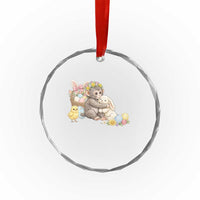 Cute Punch Baby Monkey Easter Crystal Glass Ornament Funny Animal Gift