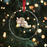 Cute Punch Baby Monkey Easter Crystal Glass Ornament Funny Animal Gift