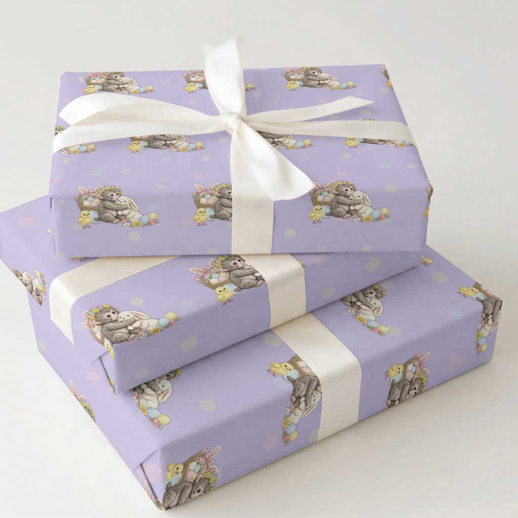 Cute Punch Baby Monkey Easter Wrapping Paper Roll Funny Animal Gift
