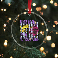 Cute Raccoon 3rd Grade Student Teacher Preppy Style Crystal Glass Ornament First of All Third Grade Is A Whole Vibe Back To School