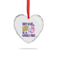 Cute Raccoon 3rd Grade Student Teacher Preppy Style Heart Crystal Glass Ornament First of All Third Grade Is A Whole Vibe Back To School