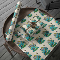Cute Seal Playing Ice Hockey Wrapping Paper Roll Funny Winter Sports Gift - Wonder Print Shop