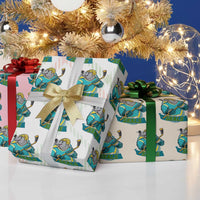 Cute Seal Playing Ice Hockey Wrapping Paper Roll Funny Winter Sports Gift - Wonder Print Shop
