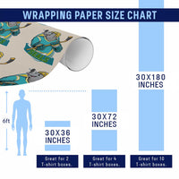 Cute Seal Playing Ice Hockey Wrapping Paper Roll Funny Winter Sports Gift - Wonder Print Shop