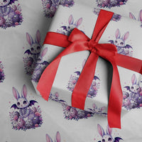 Cute Spooky Easter Bunny Wrapping Paper Roll Pastel Goth Rabbit Gift