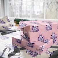 Cute Spooky Easter Bunny Wrapping Paper Roll Pastel Goth Rabbit Gift