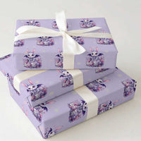 Cute Spooky Easter Bunny Wrapping Paper Roll Pastel Goth Rabbit Gift