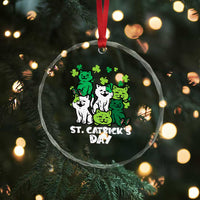 Cute St Catricks Day Crystal Glass Ornament St Patricks Cats Saint Pattys Cat Lover TS02
