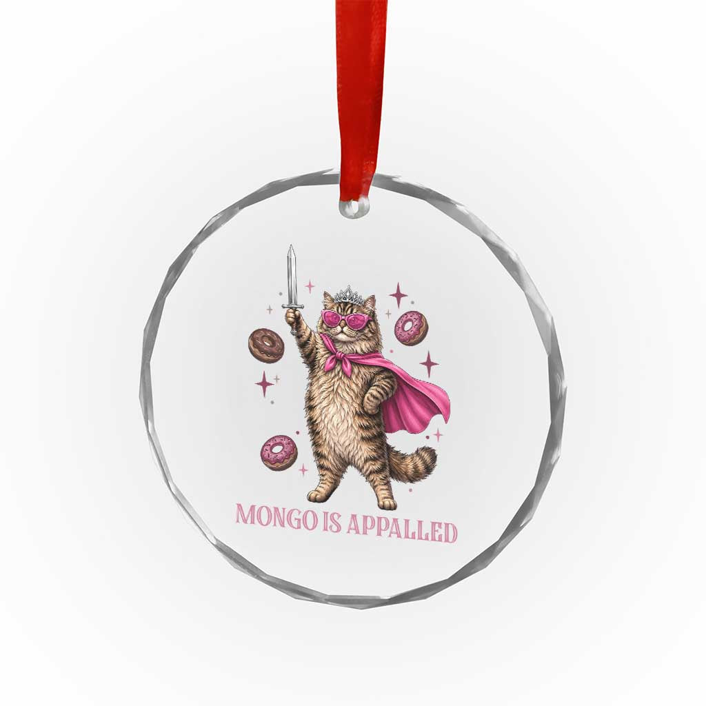 Cute Warrior Princess Cat With Sword Crystal Glass Ornament Fantasy Reader Gift