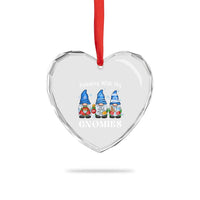 Cute Xmas Gnome Heart Crystal Glass Ornament Hanging With My Gnomies - Wonder Print Shop