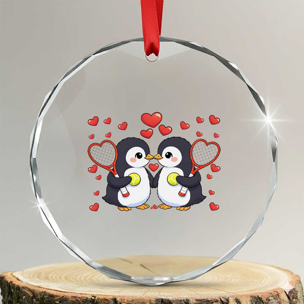 Cute XOXO Tennis Player Crystal Glass Ornament Valentines Day Gift - Wonder Print Shop