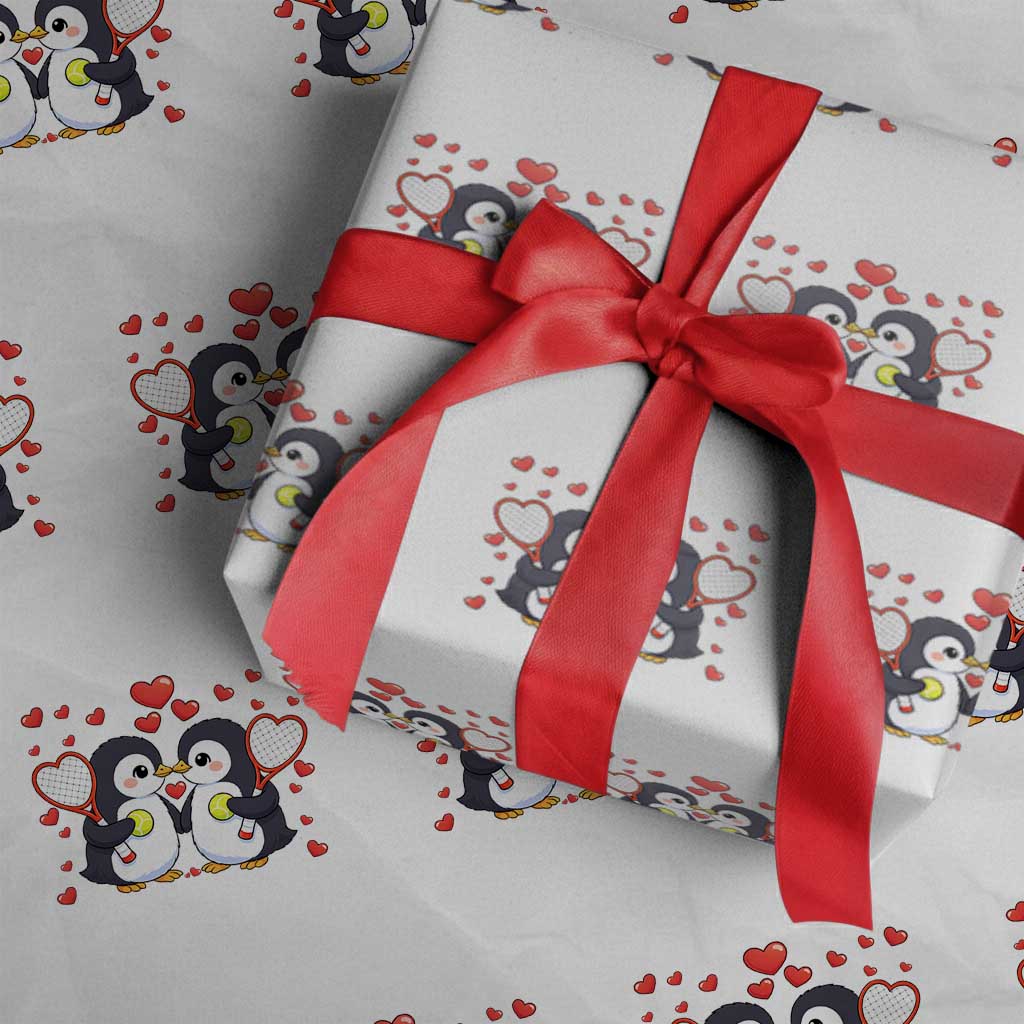 Cute XOXO Tennis Player Wrapping Paper Roll Valentines Day Gift - Wonder Print Shop
