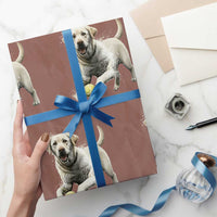 Cute Yellow Labrador Retriever With Tennis Ball Wrapping Paper Roll - Wonder Print Shop