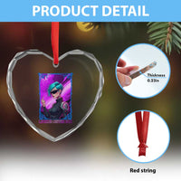 Cyberpunk Girl Legend Never Die Heart Crystal Glass Ornament Gaming Aesthetic Gift - Wonder Print Shop
