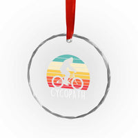 Cycopath Bigfoot Riding Bike Crystal Glass Ornament Funny Bigfoot Cyclist Bicycle Gift
