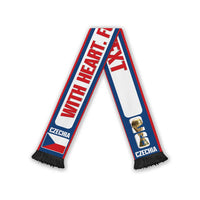 Czech Republic 2026 Football Personalised Soccer Scarf With Heart For Czechia