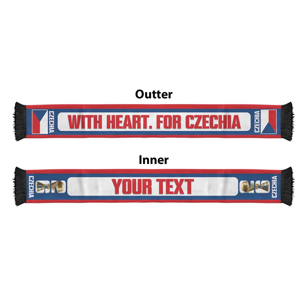 Czech Republic 2026 Football Personalised Soccer Scarf With Heart For Czechia