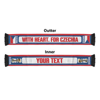 Czech Republic 2026 Football Personalised Soccer Scarf With Heart For Czechia