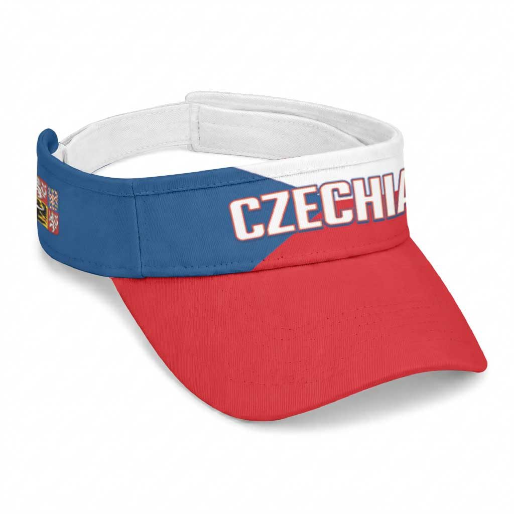Czech Republic 2026 Football Sun Visor Cap With Heart For Czechia
