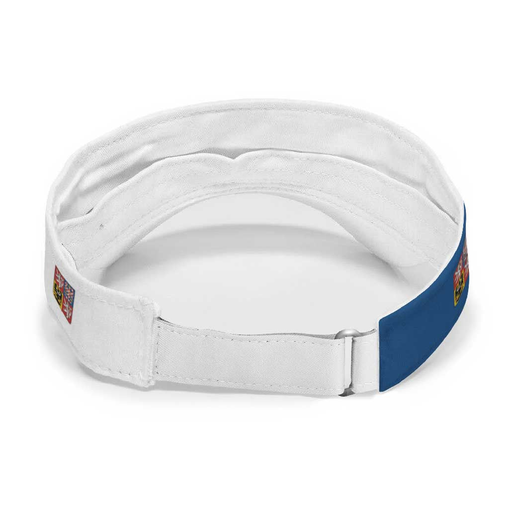 Czech Republic 2026 Football Sun Visor Cap With Heart For Czechia