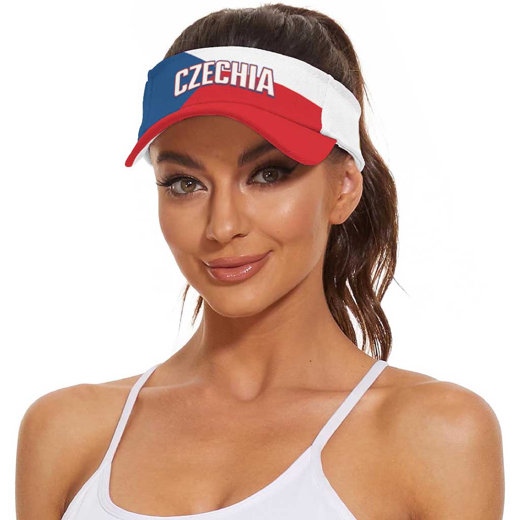 Czech Republic 2026 Football Sun Visor Cap With Heart For Czechia