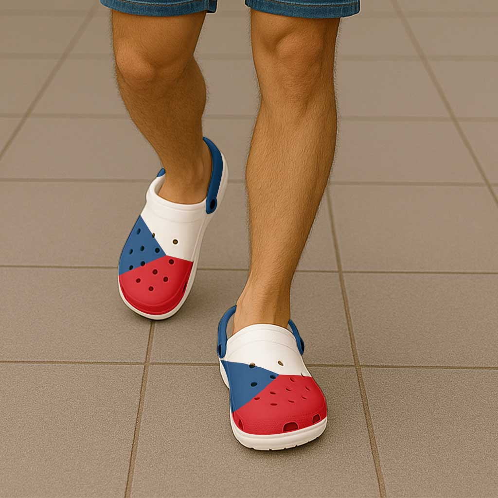 Czech Republic Clogs Shoes Flag Color Inspiration - Wonder Print Shop