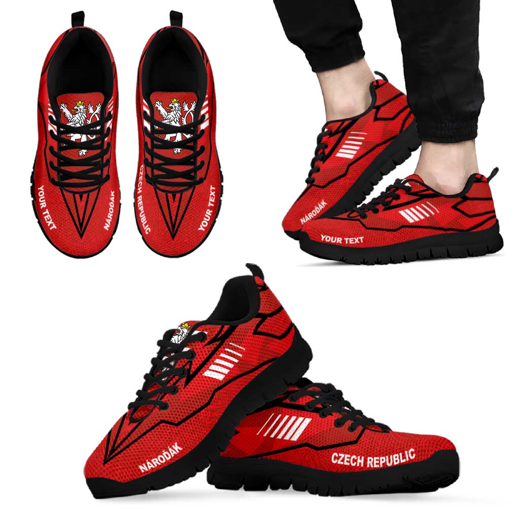 Czechia Football Nations 2026 Personalized Sneakers Sporty Pattern