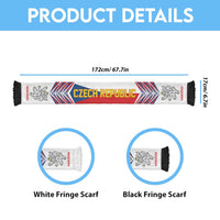 Czechia Football Nations 2026 Soccer Scarf Sporty Pattern