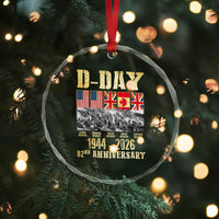 D Day 82nd Anniversary Honor History Normandy WWII Crystal Glass Ornament
