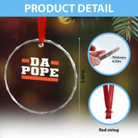 Da Pope Leo XIV Crystal Glass Ornament From America Chicago TS10
