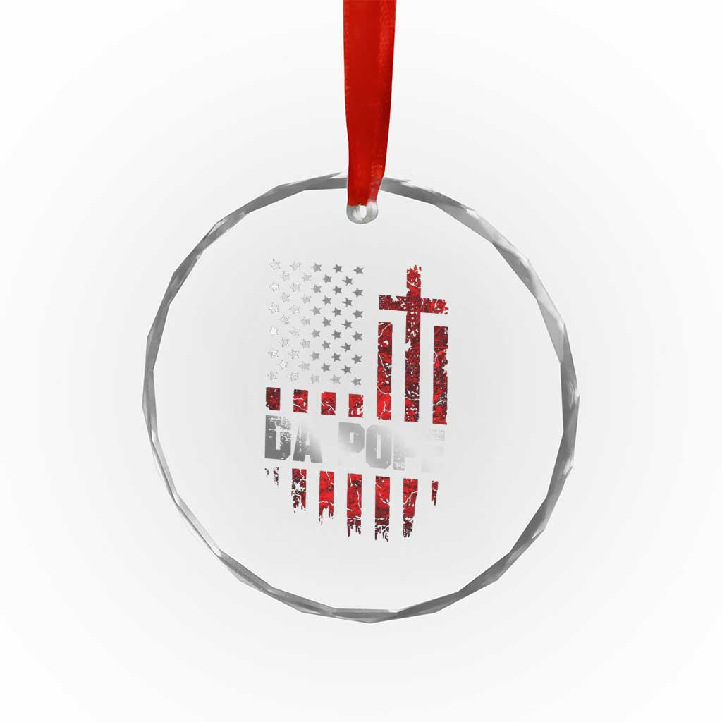 Da Pope Leo XIV Crystal Glass Ornament From America Chicago America US Flag TS10