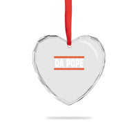 Da Pope Leo XIV Heart Crystal Glass Ornament Cardinal Robert Francis Prevost 267th Pope - Wonder Print Shop